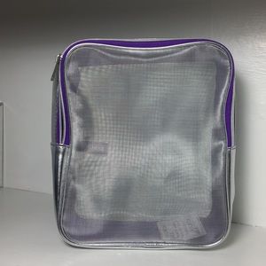 Clinique Silver Mesh Makeup Bag